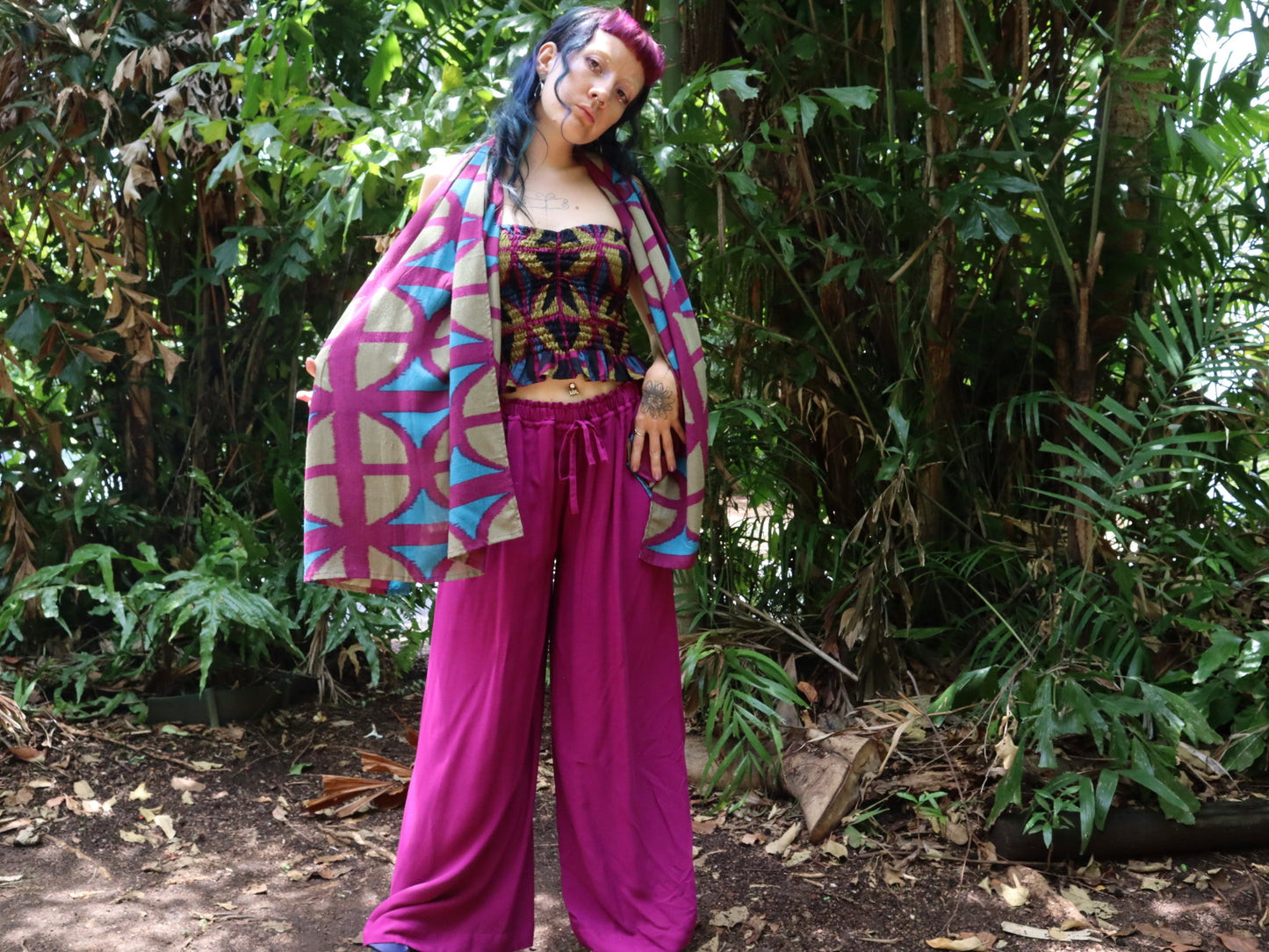 Breezeblock Shawl/ Half Sarong