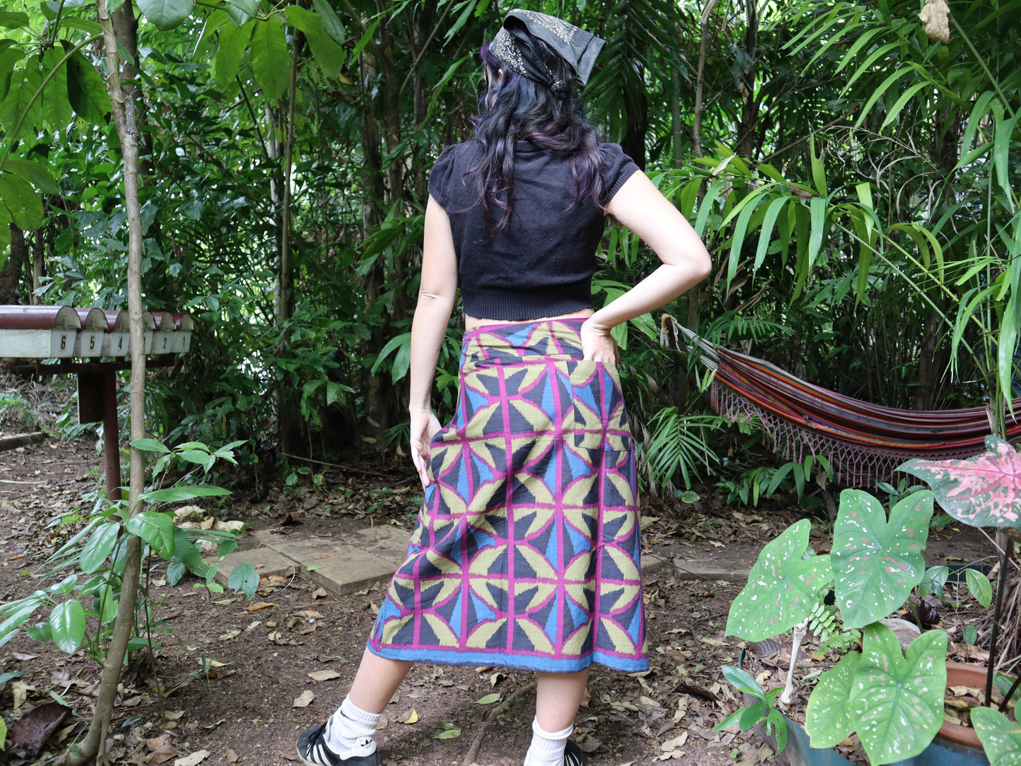 Jewel spider Midi A-line Skirt