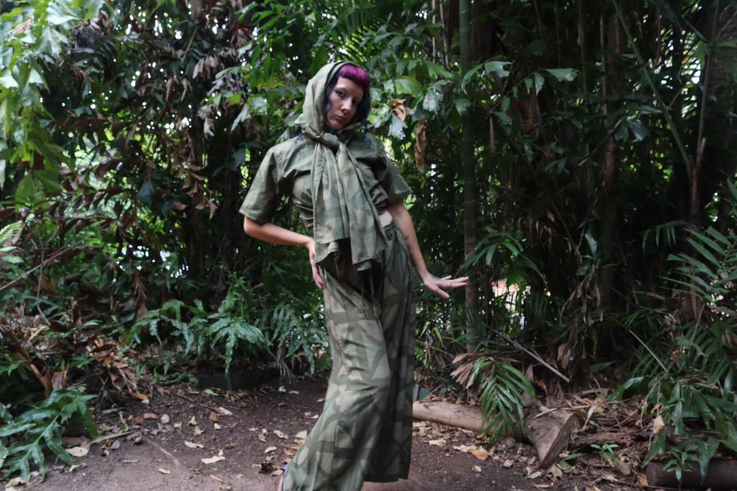Breezeblock Shawl/ Half Sarong in Urban camo