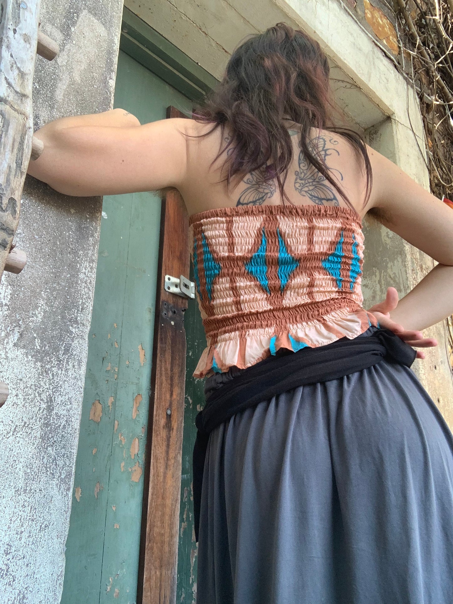 Ruffle Bandeau in Cas Beach