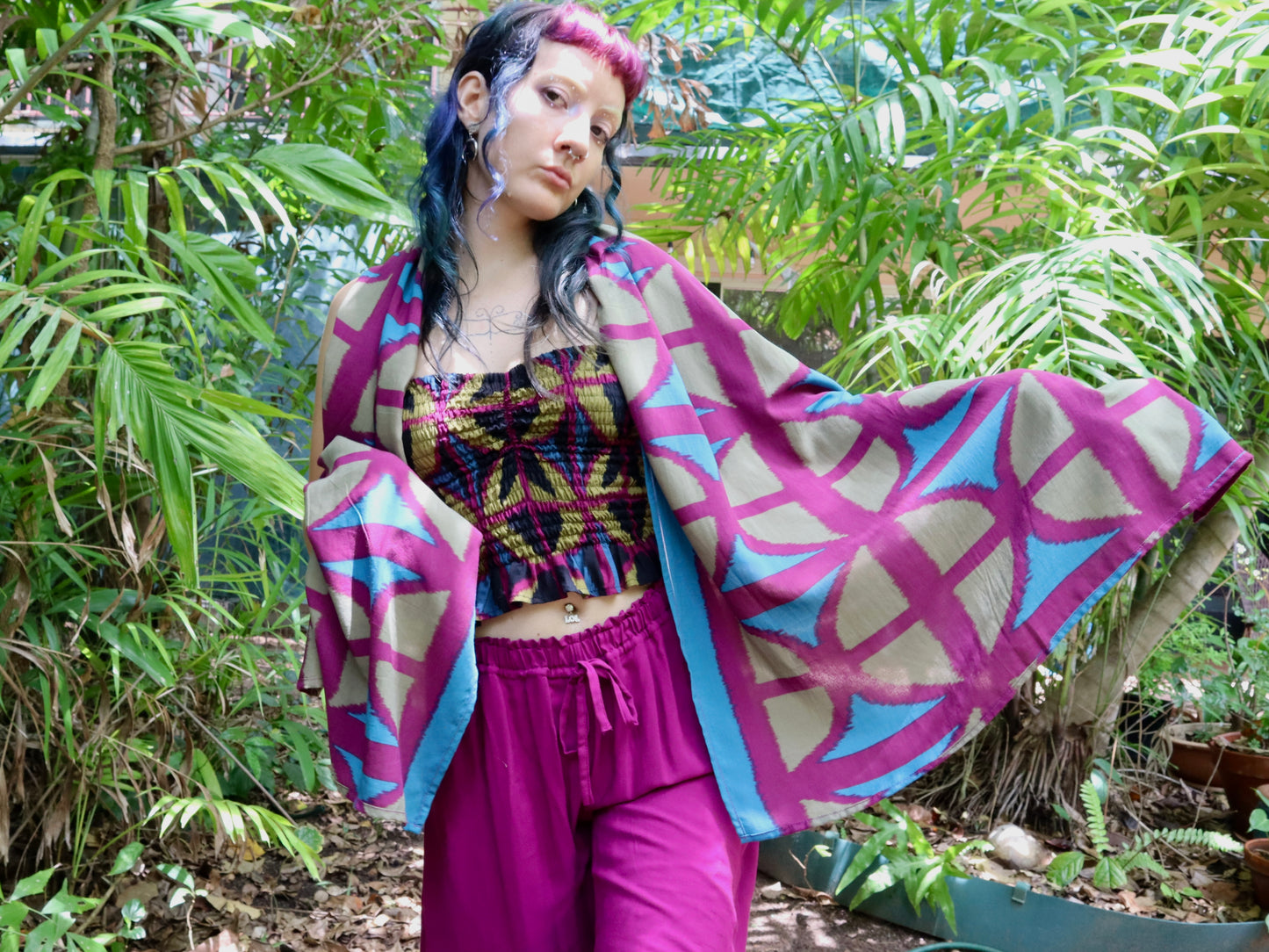 Breezeblock Shawl/ Half Sarong