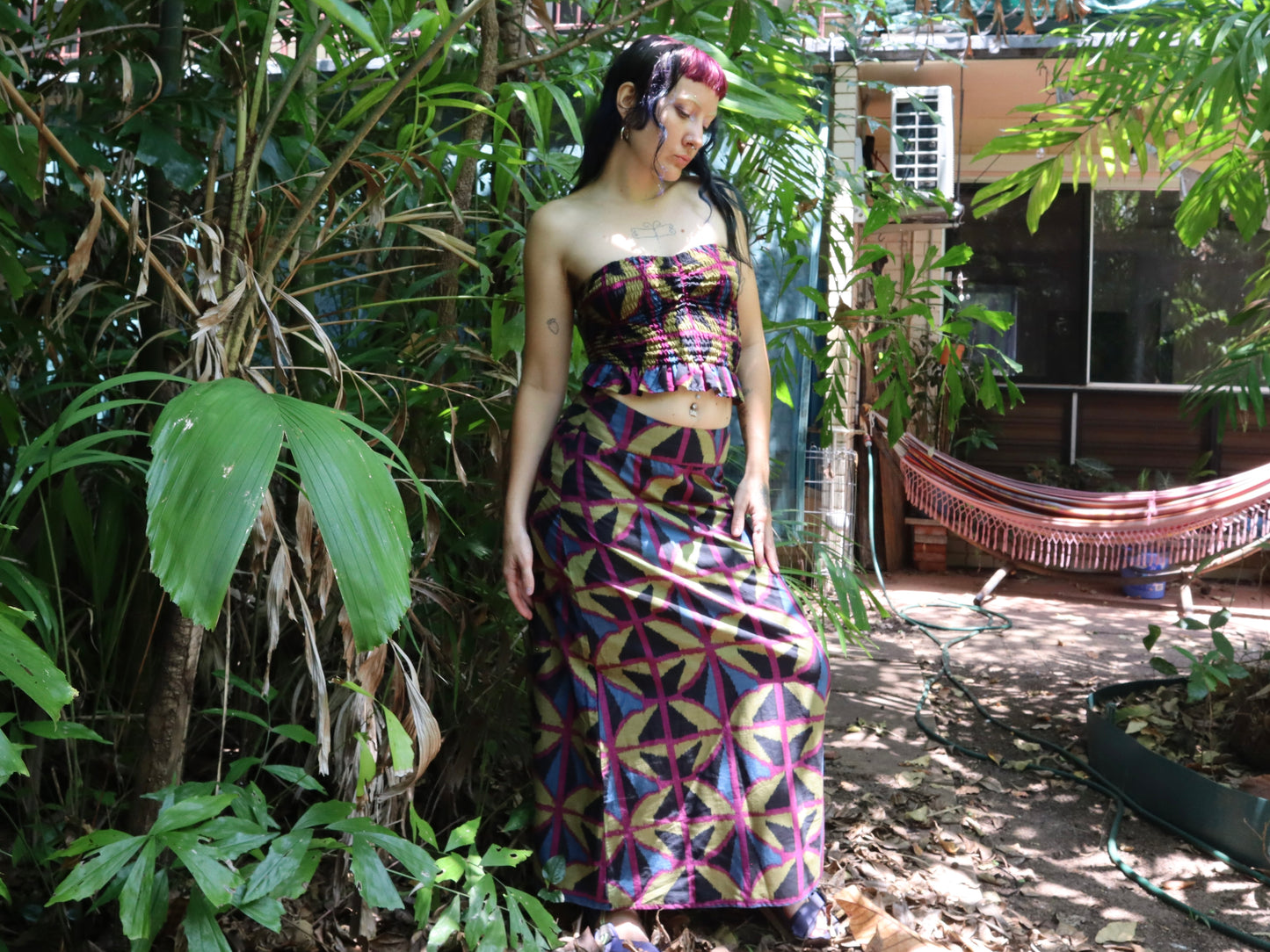 Jewel spider LONG A-line Skirt