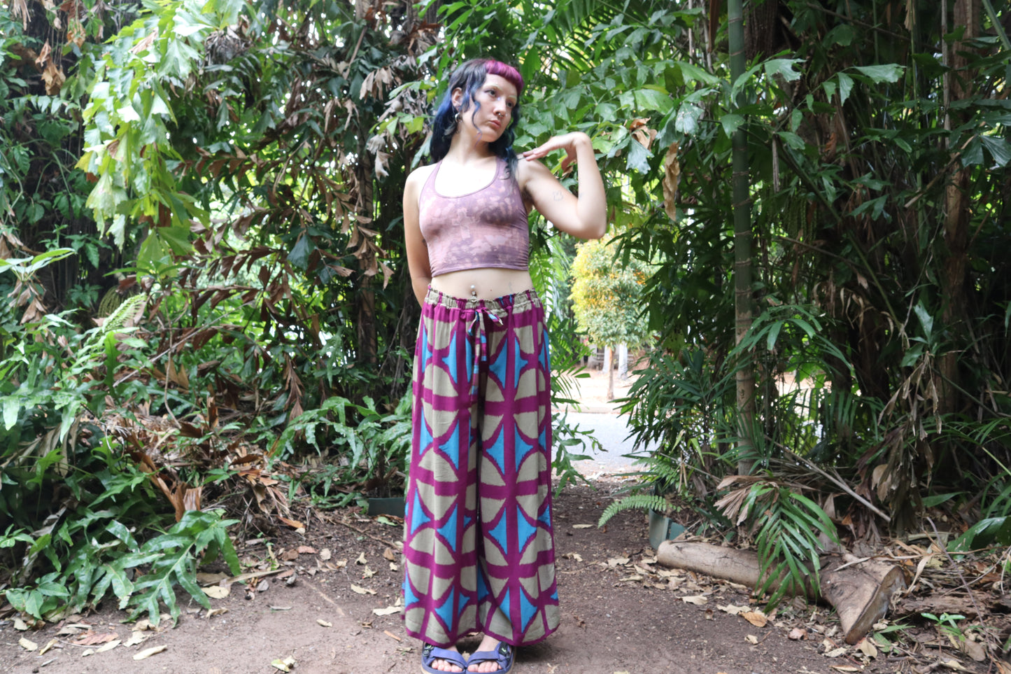 Lounge pants in Breeze block