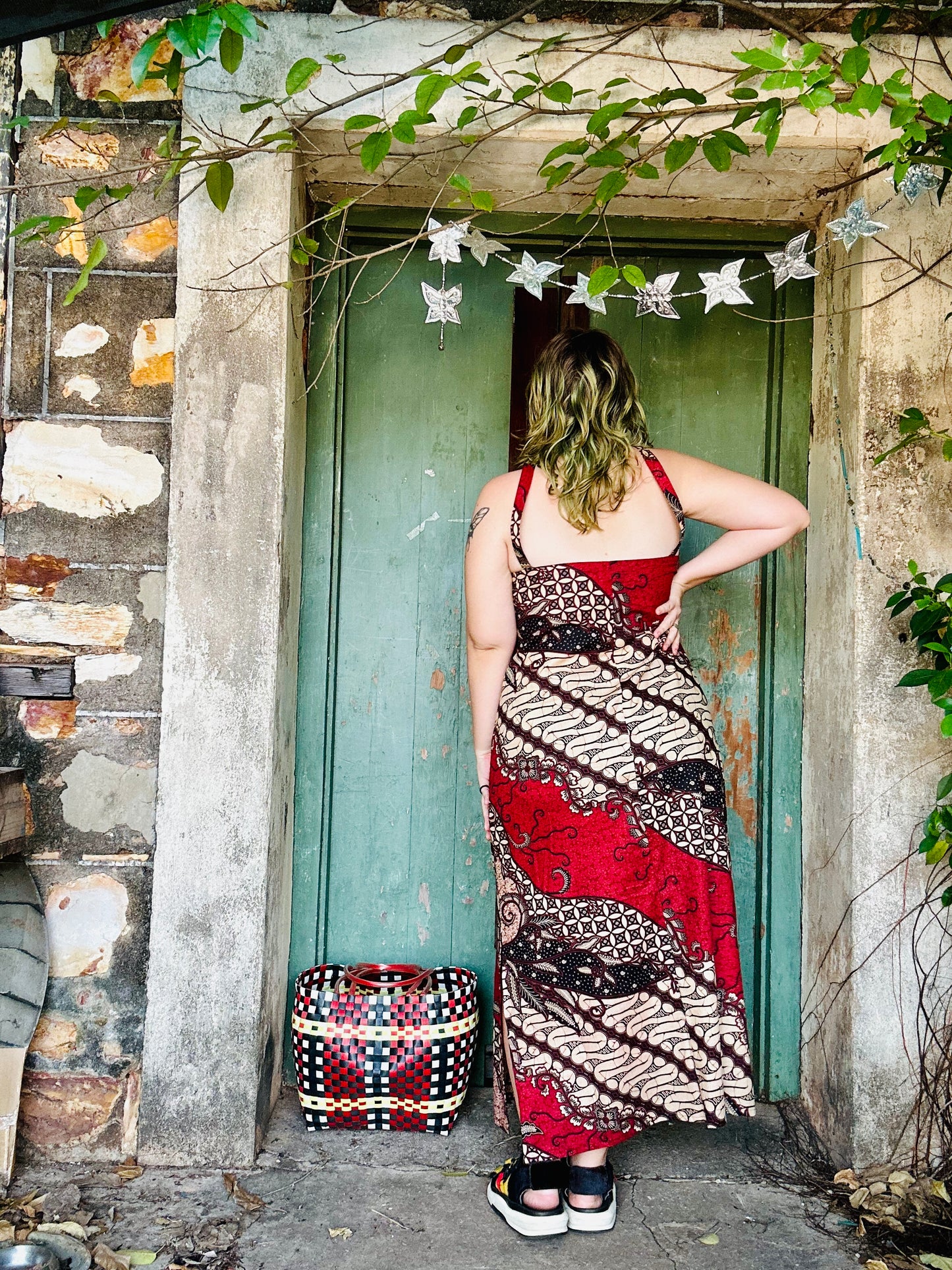 Hi-Lo dress in Red Swirl or Blue Swirl
