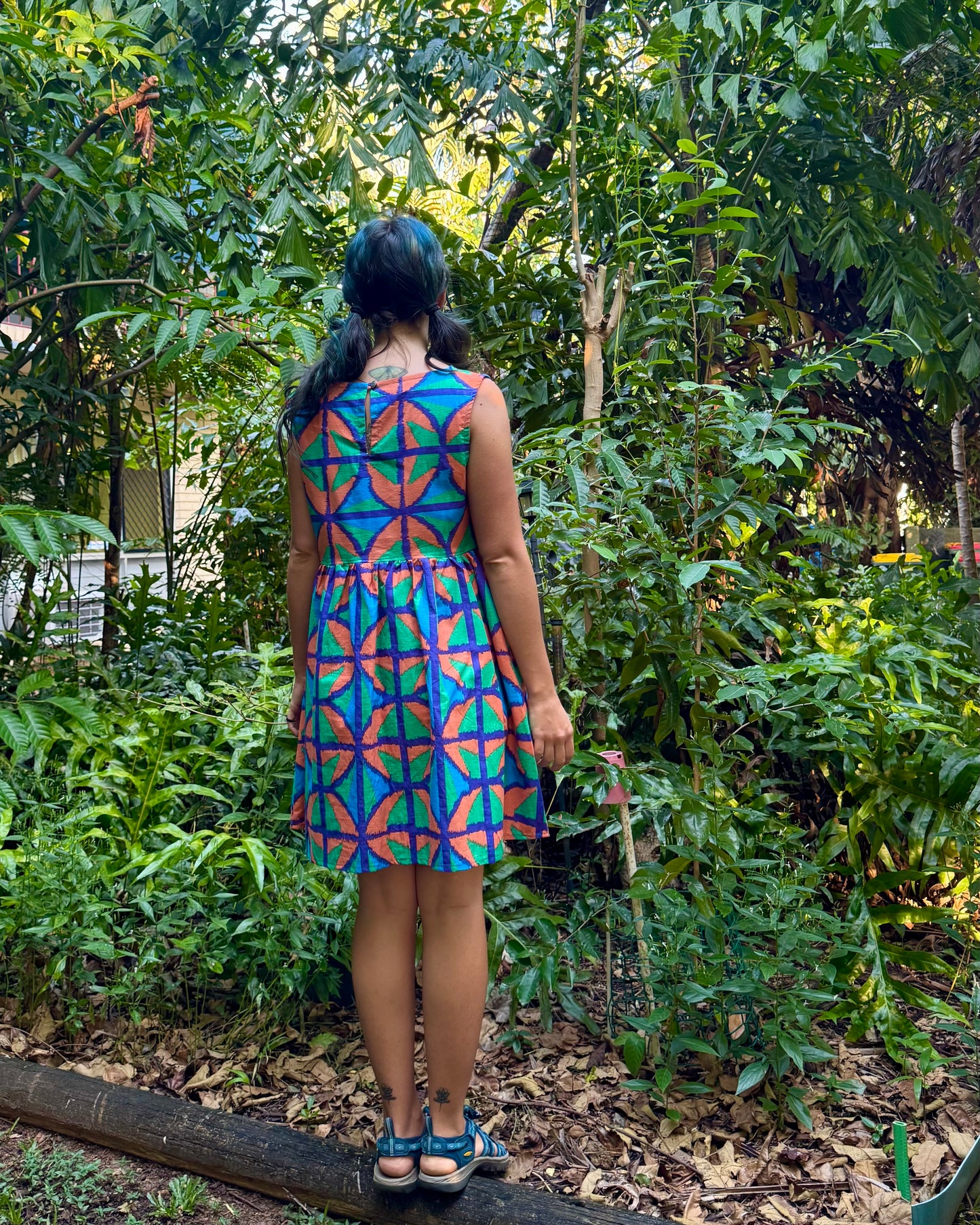 Play dress in Jungle Juice in 2 lengths