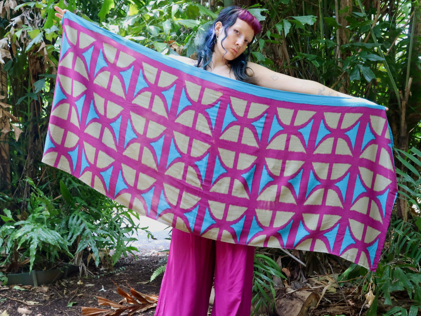 Breezeblock Shawl/ Half Sarong