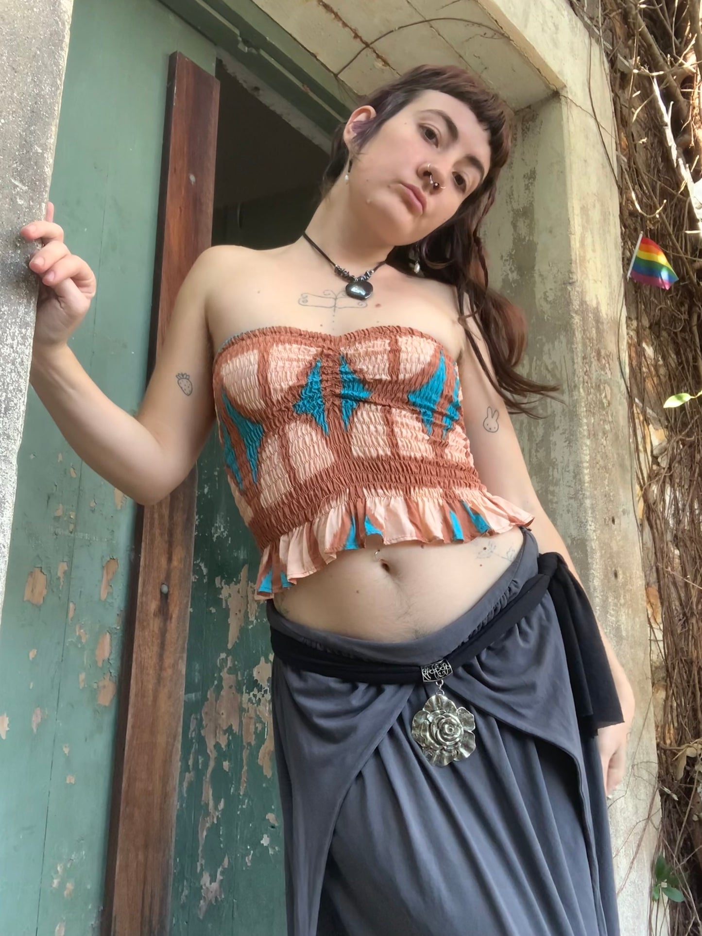 Ruffle Bandeau in Cas Beach