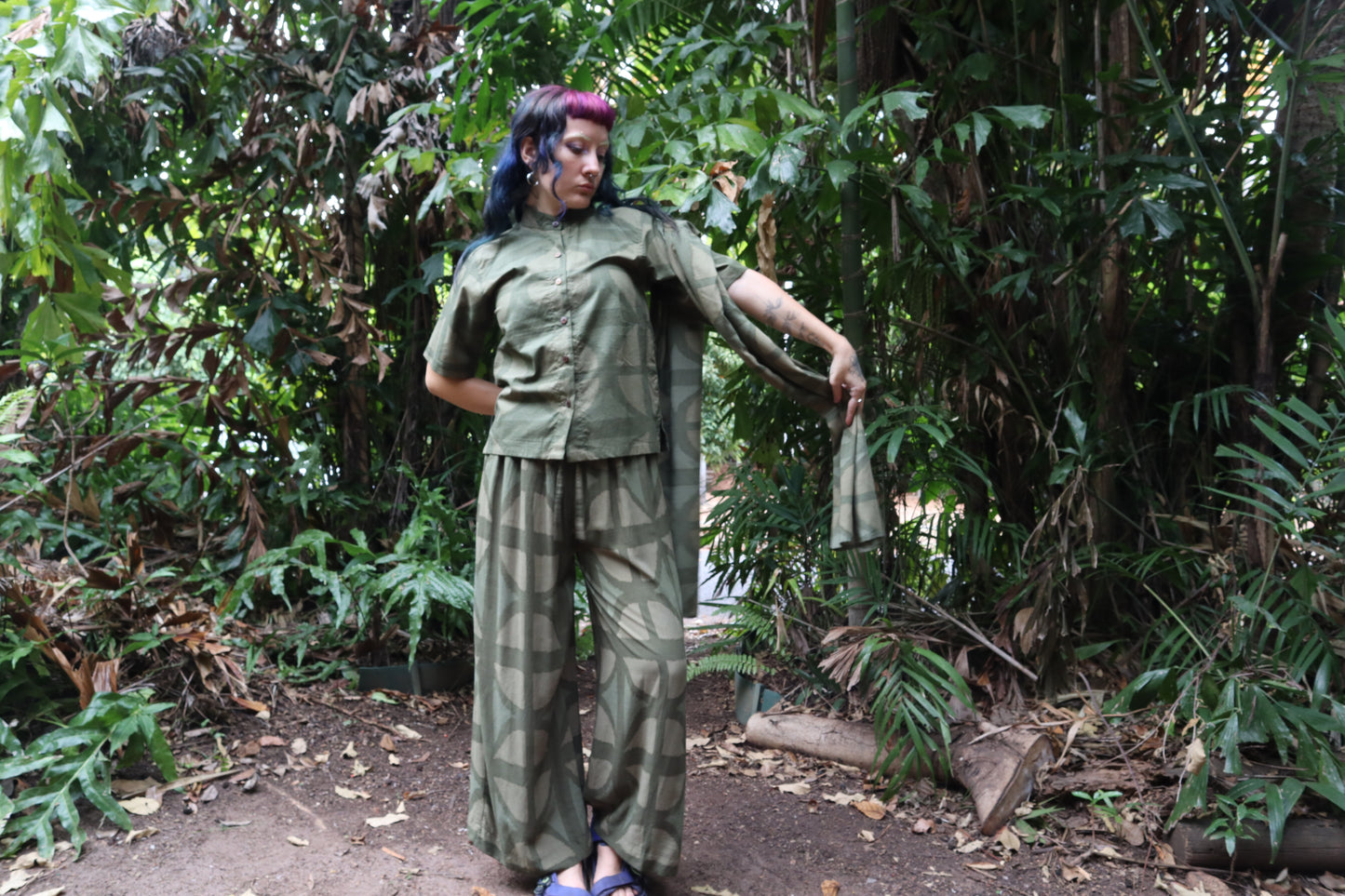 Breezeblock Shawl/ Half Sarong in Urban camo