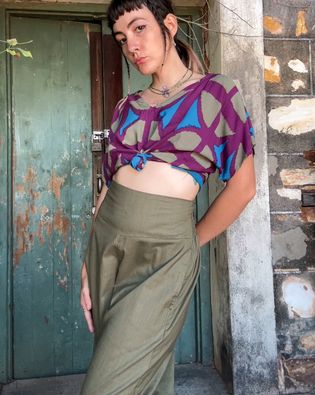 Hang Out Top in Original Breezeblock motif