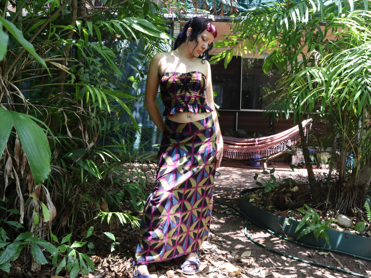 Jewel spider LONG A-line Skirt