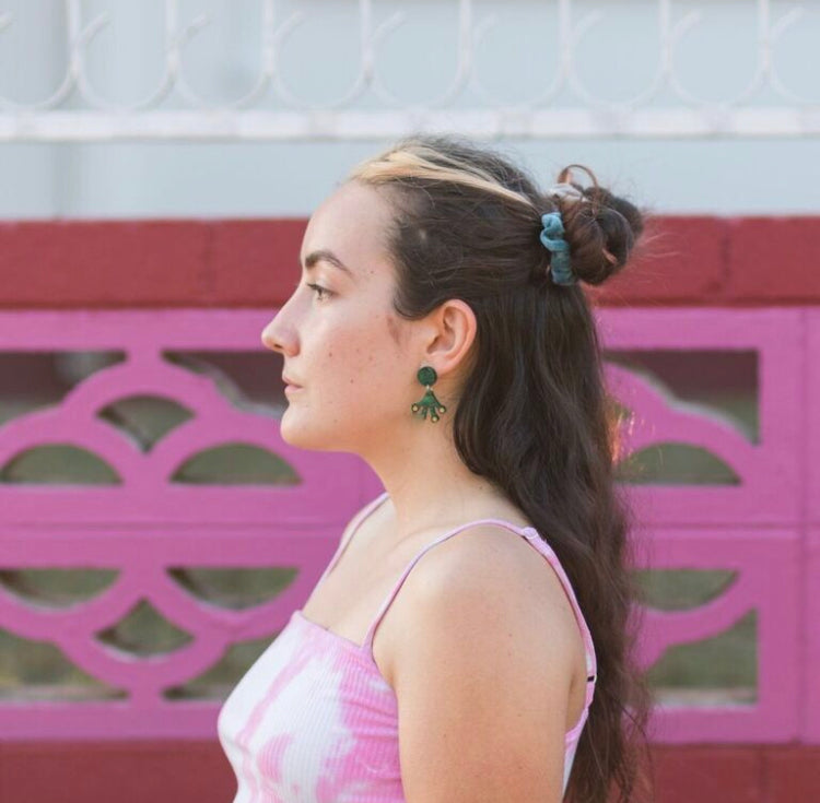 Lucky Frog Foot Stud Earrings - Ginger Pink Darwin - ethical fashion - darwin clothing shop - darwin clothing store - darwin fashion