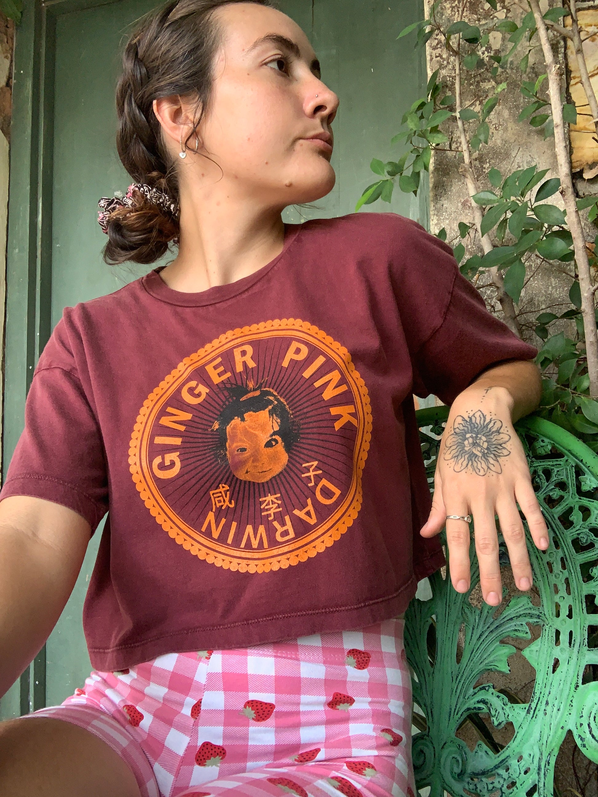 GP (Girl Logo)  Crop Tee in various colours - Ginger Pink Darwin - ethical fashion - darwin clothing shop - darwin clothing store - darwin fashion