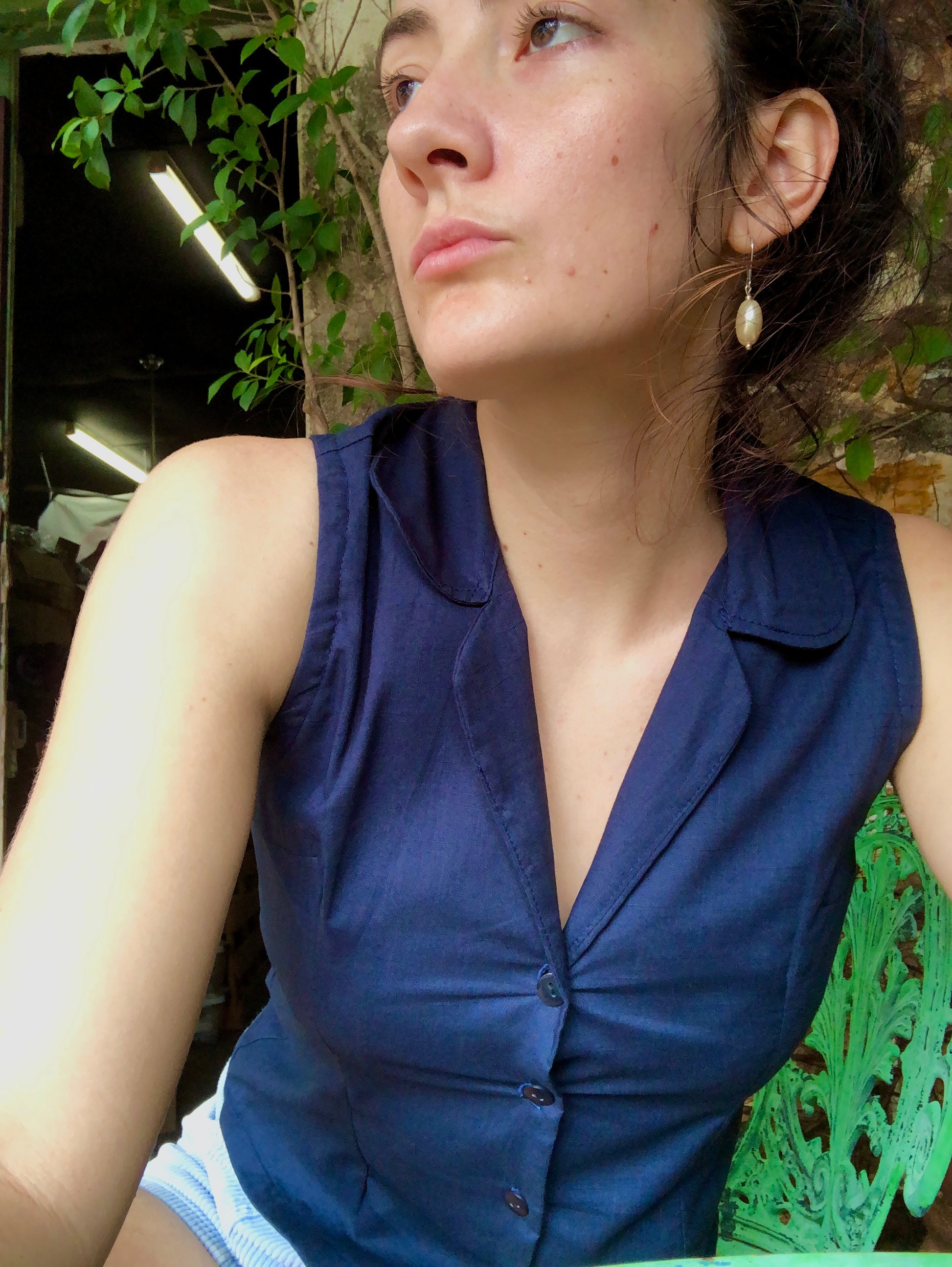 Matchi-Matchi Top in Navy Cotton - Ginger Pink Darwin - ethical fashion - darwin clothing shop - darwin clothing store - darwin fashion