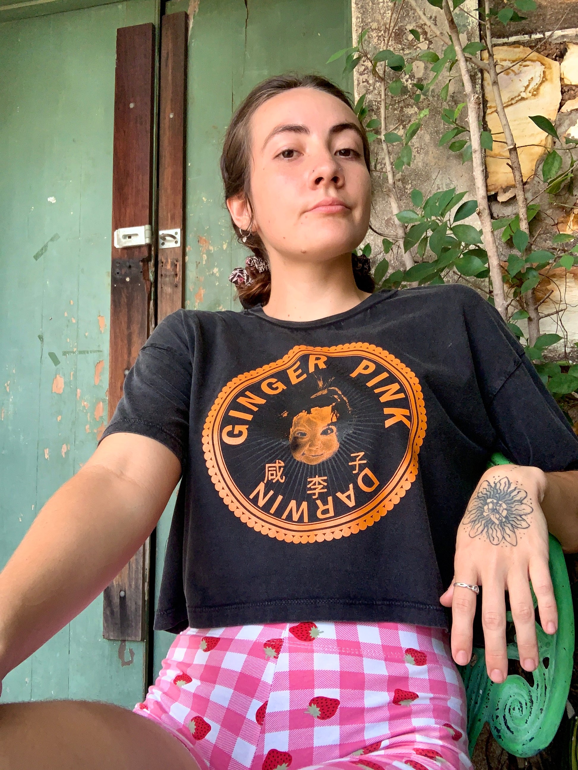 GP (Girl Logo)  Crop Tee in various colours - Ginger Pink Darwin - ethical fashion - darwin clothing shop - darwin clothing store - darwin fashion