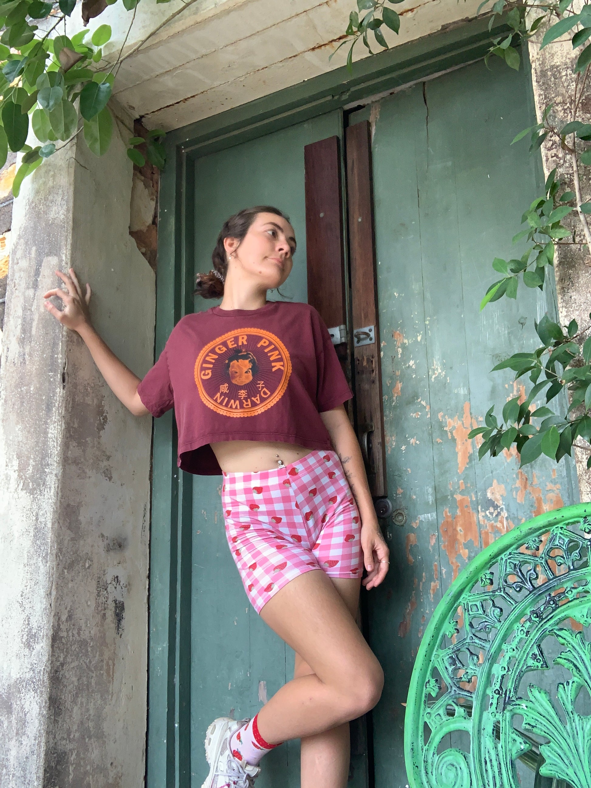 GP (Girl Logo)  Crop Tee in various colours - Ginger Pink Darwin - ethical fashion - darwin clothing shop - darwin clothing store - darwin fashion