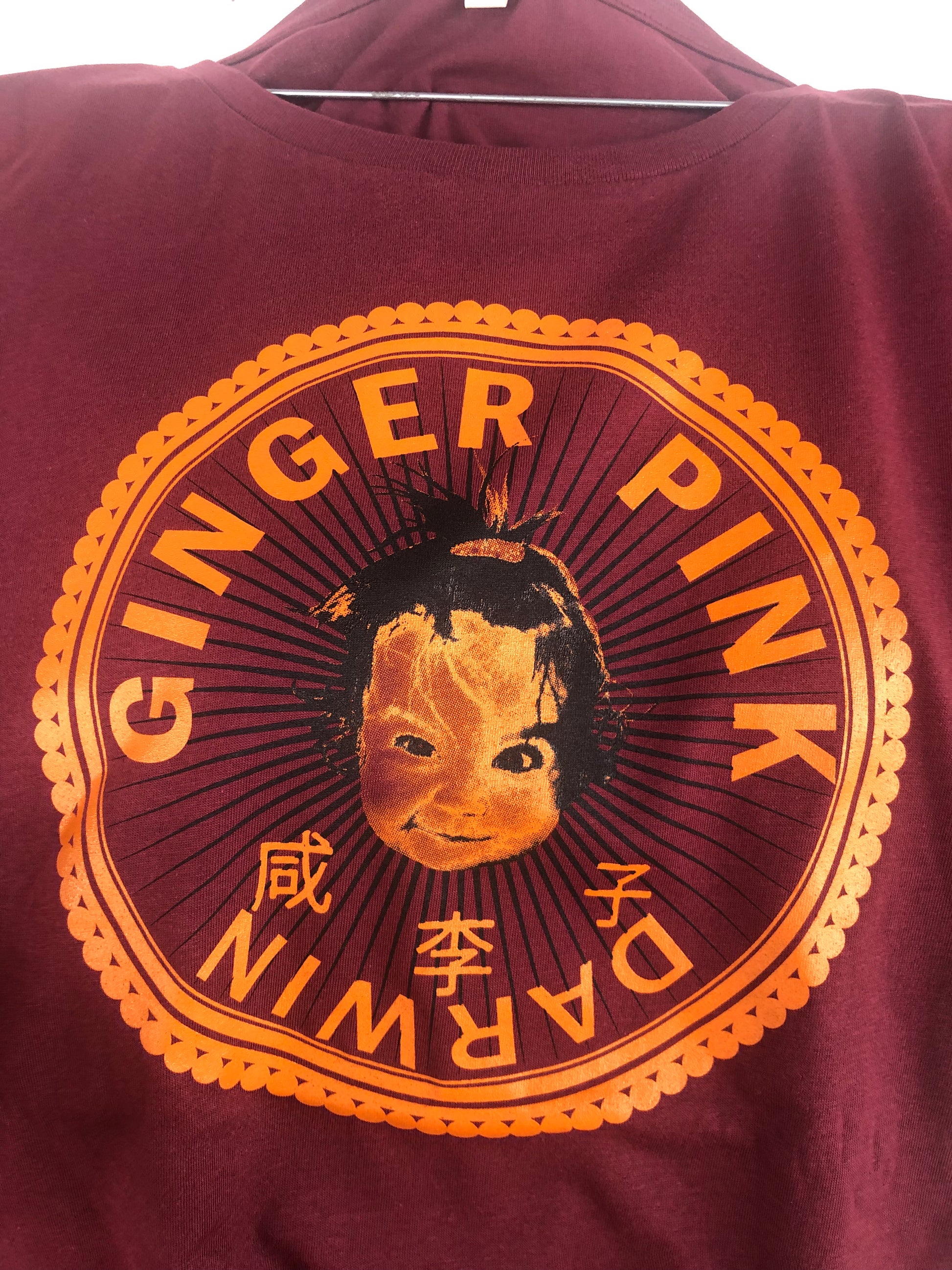 GP (Boy or Girl Logo) Women's Rolled Sleeve Tee in Various Colours - Ginger Pink Darwin - ethical fashion - darwin clothing shop - darwin clothing store - darwin fashion