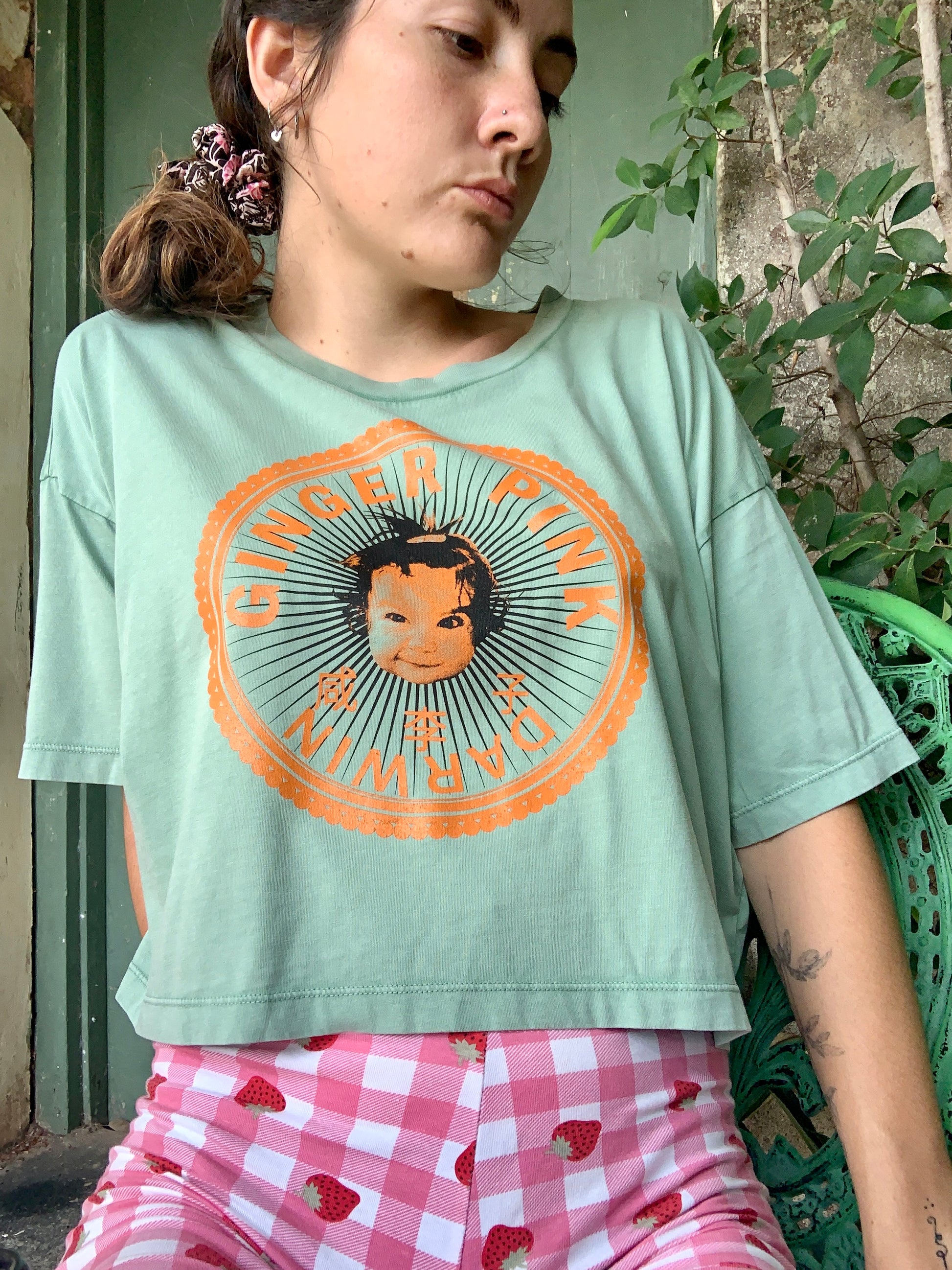 GP (Girl Logo)  Crop Tee in various colours - Ginger Pink Darwin - ethical fashion - darwin clothing shop - darwin clothing store - darwin fashion