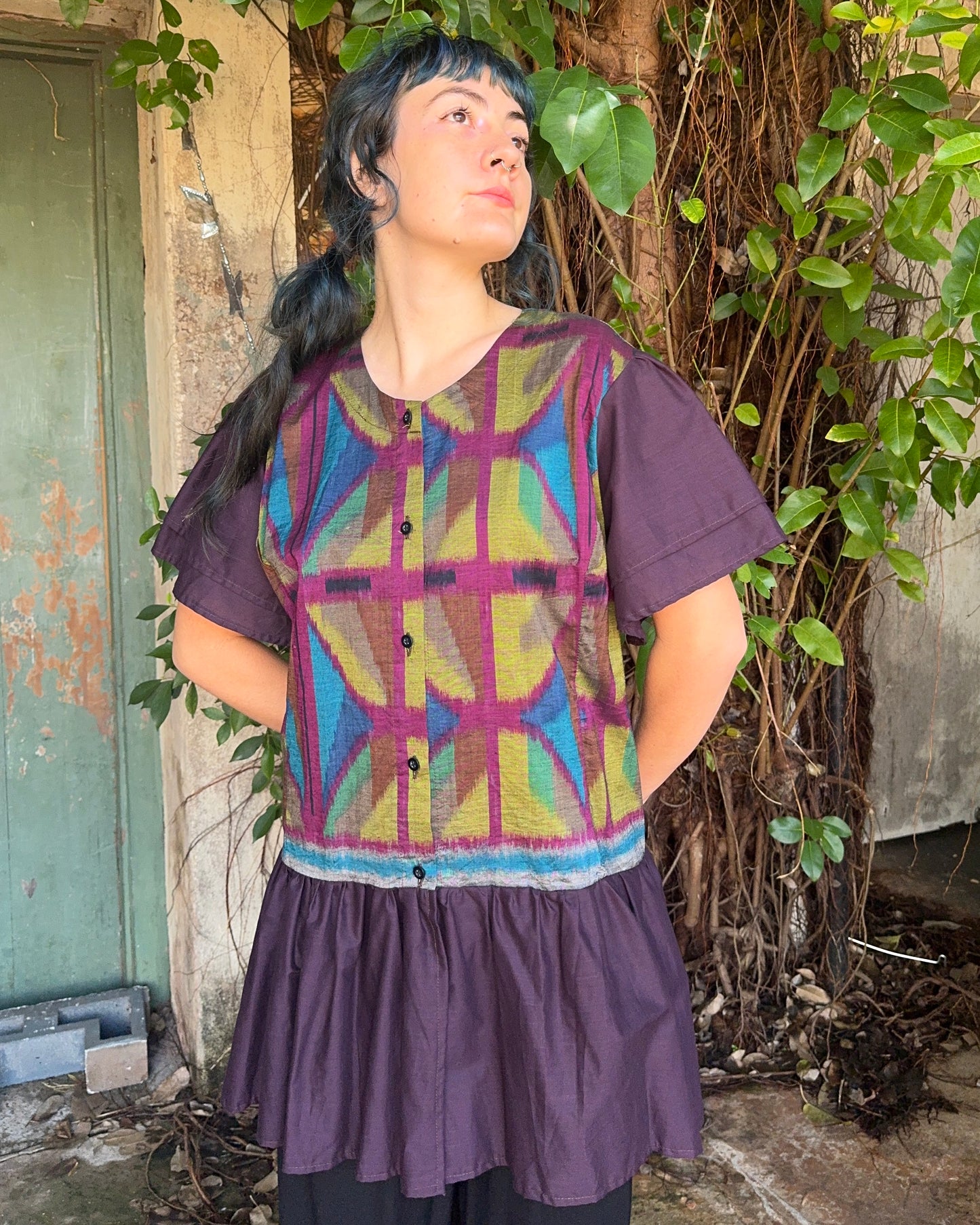 IKat Jester Dress in Eggplant