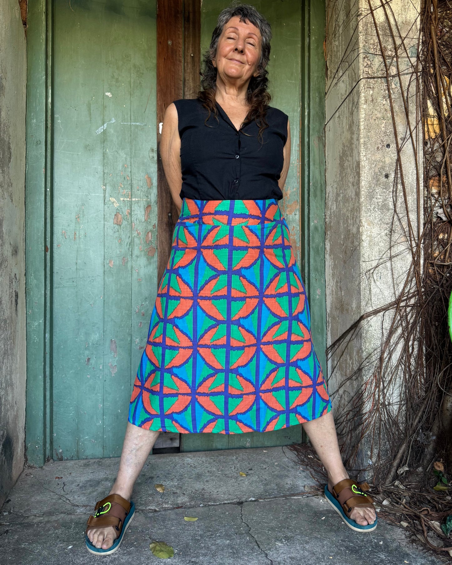 Jungle Juice A-Line Midi Skirt
