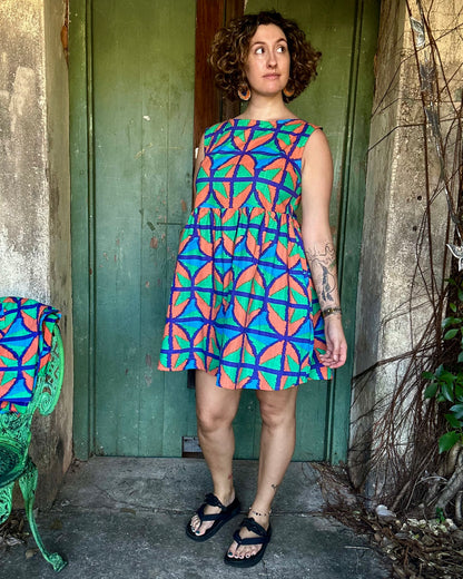 Play dress in Jungle Juice in 2 lengths