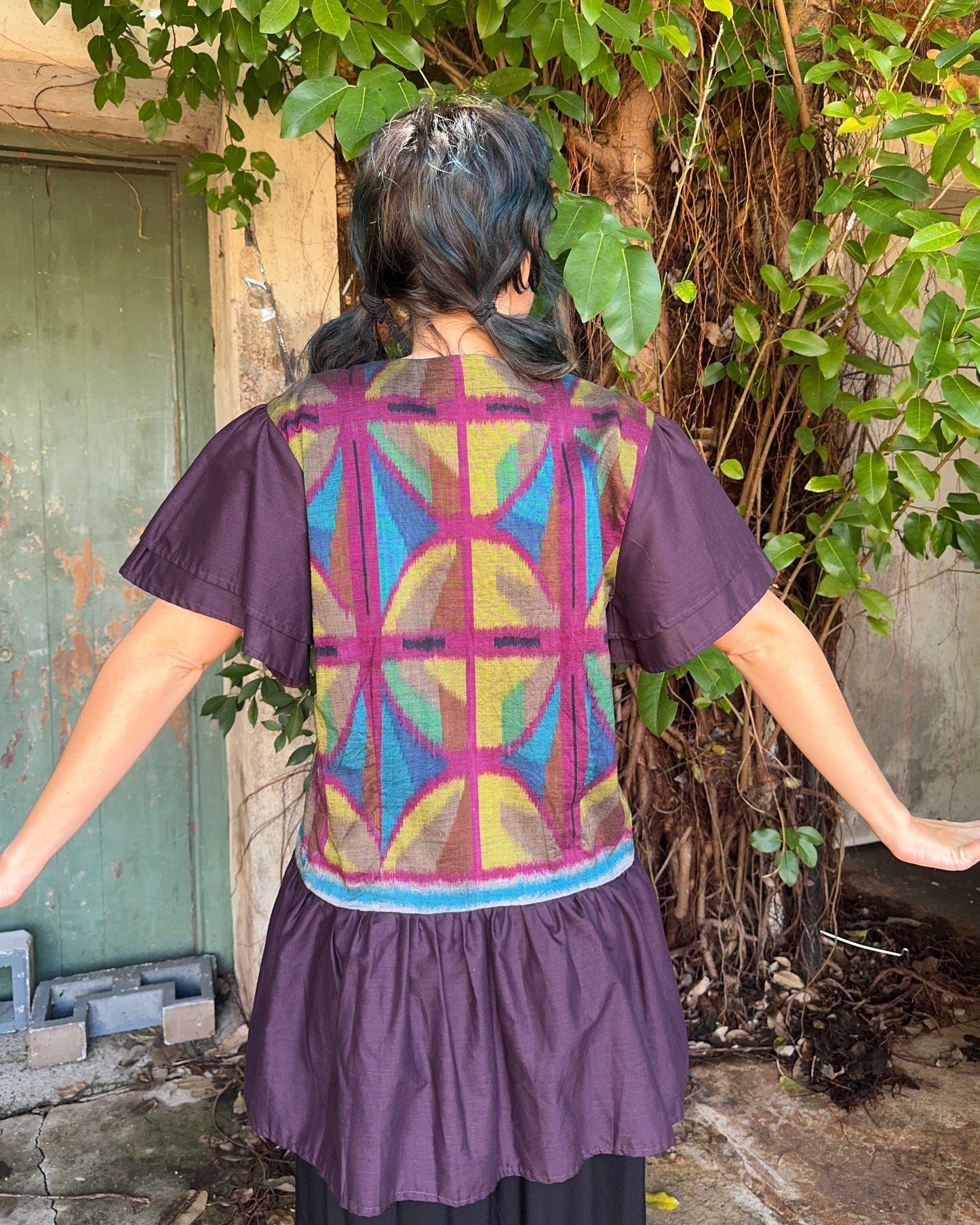 IKat Jester Dress in Eggplant