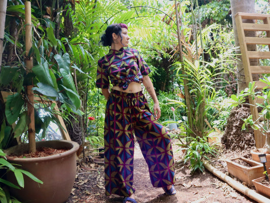 Lounge pants in Jewel spider
