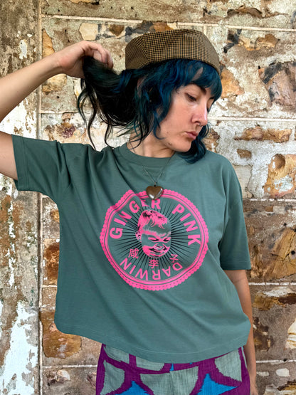 GP (Boy Logo)  Crop Tee in Green