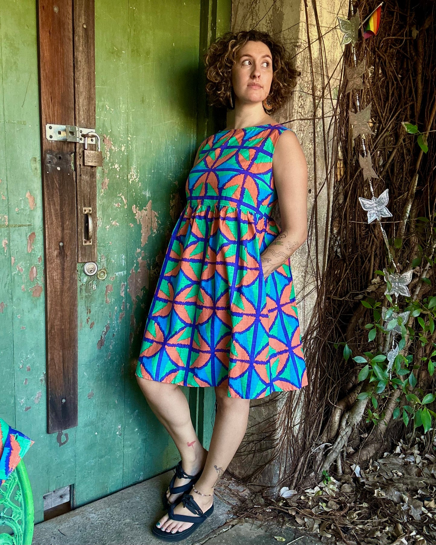 Play dress in Jungle Juice in 2 lengths