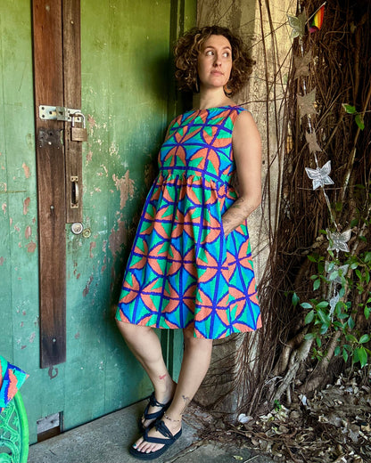 Play dress in Jungle Juice in 2 lengths