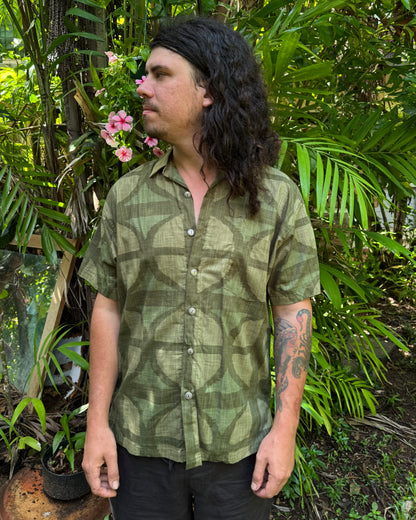 Unisex Button up Shirt Urban Camo