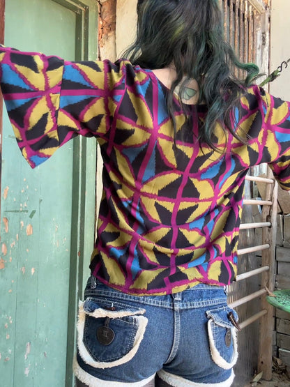 Ruffle top in Jewel spider