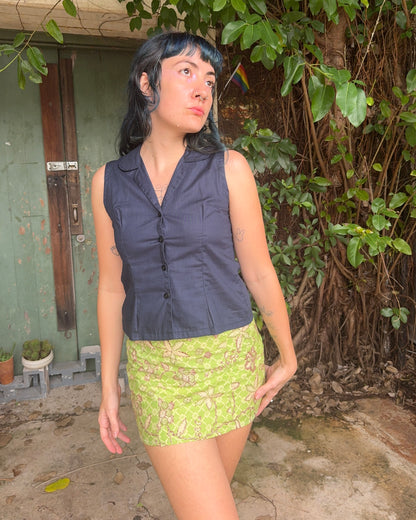 Matchi-Matchi Top in Navy Cotton