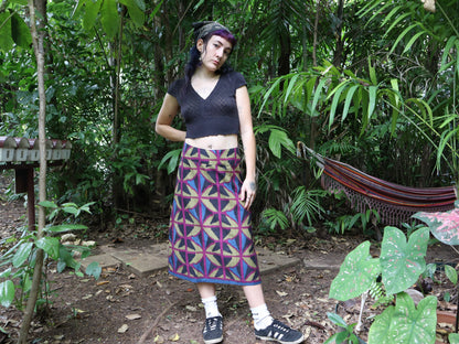 Jewel spider Midi A-line Skirt