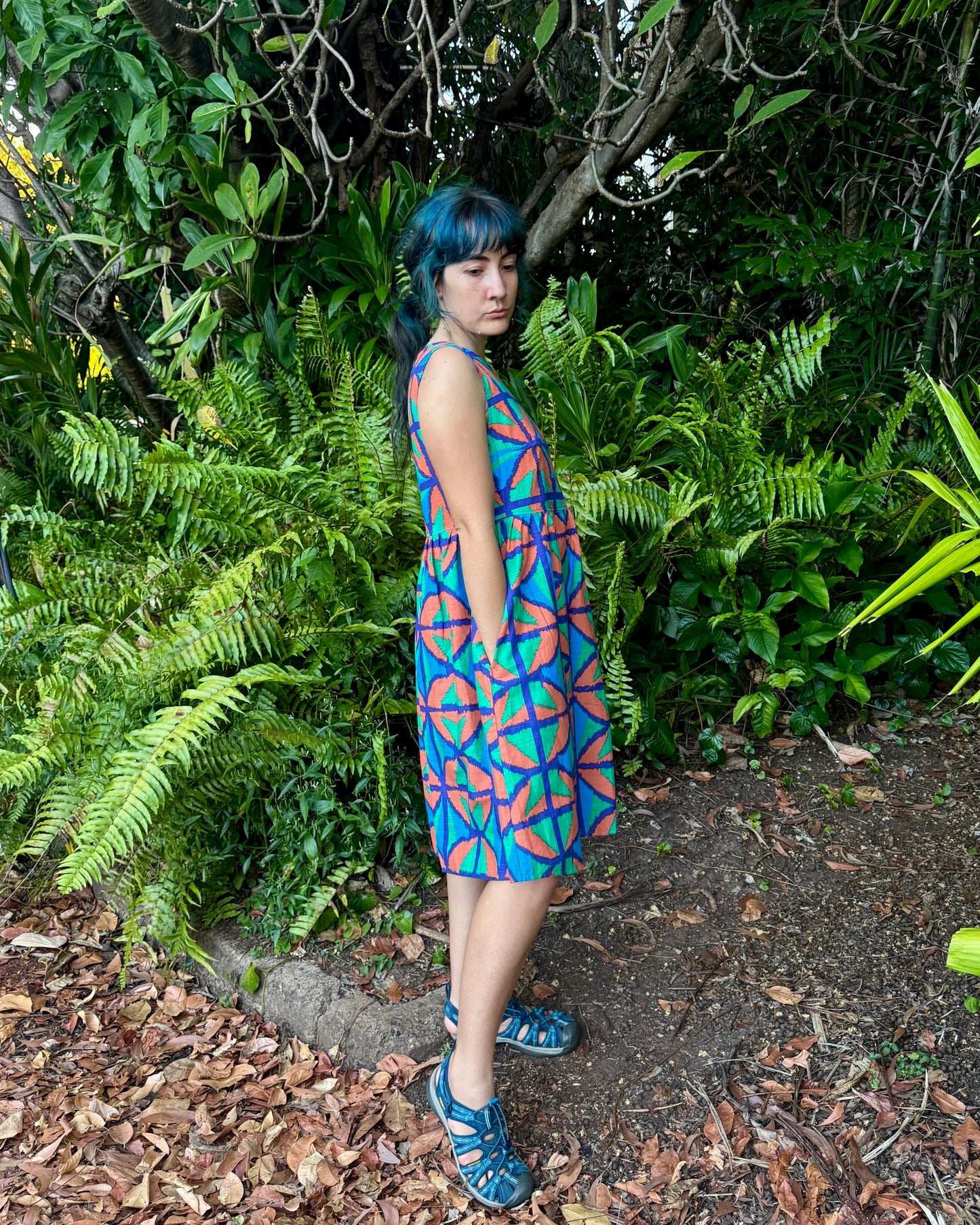 Play dress in Jungle Juice in 2 lengths