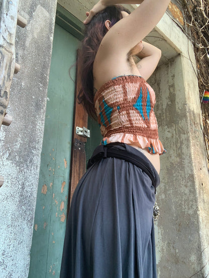 Ruffle Bandeau in Cas Beach