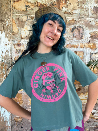 GP (Boy Logo)  Crop Tee in Green