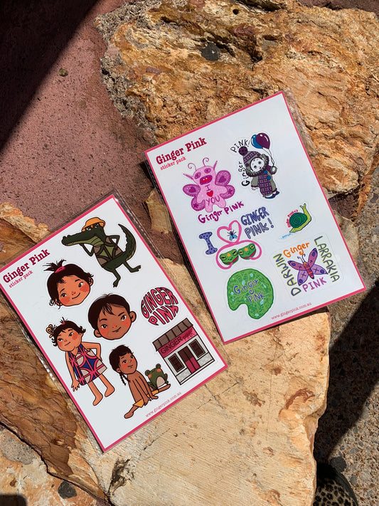 Ginger Pink sticker pack