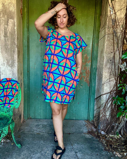 Hang Around Dress in Jungle Juice Above knee
