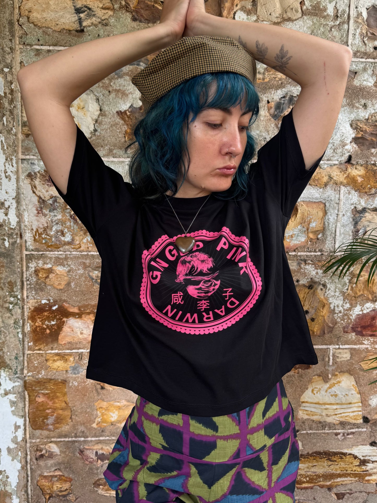 GP (Boy Logo)  Crop Tee in Black