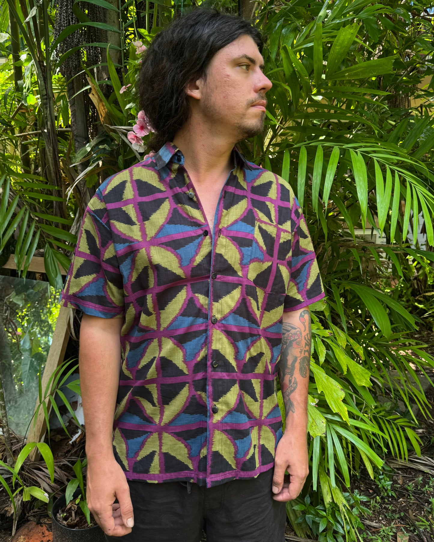 Unisex Button up Shirt Jewel Spider