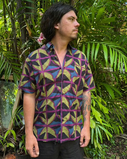 Unisex Button up Shirt Jewel Spider