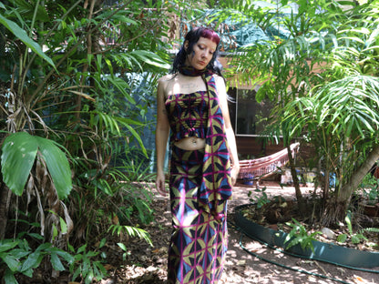 Breezeblock Shawl/ Half Sarong in Jewel Spider