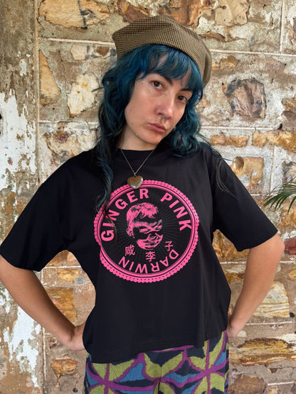 GP (Boy Logo)  Crop Tee in Black