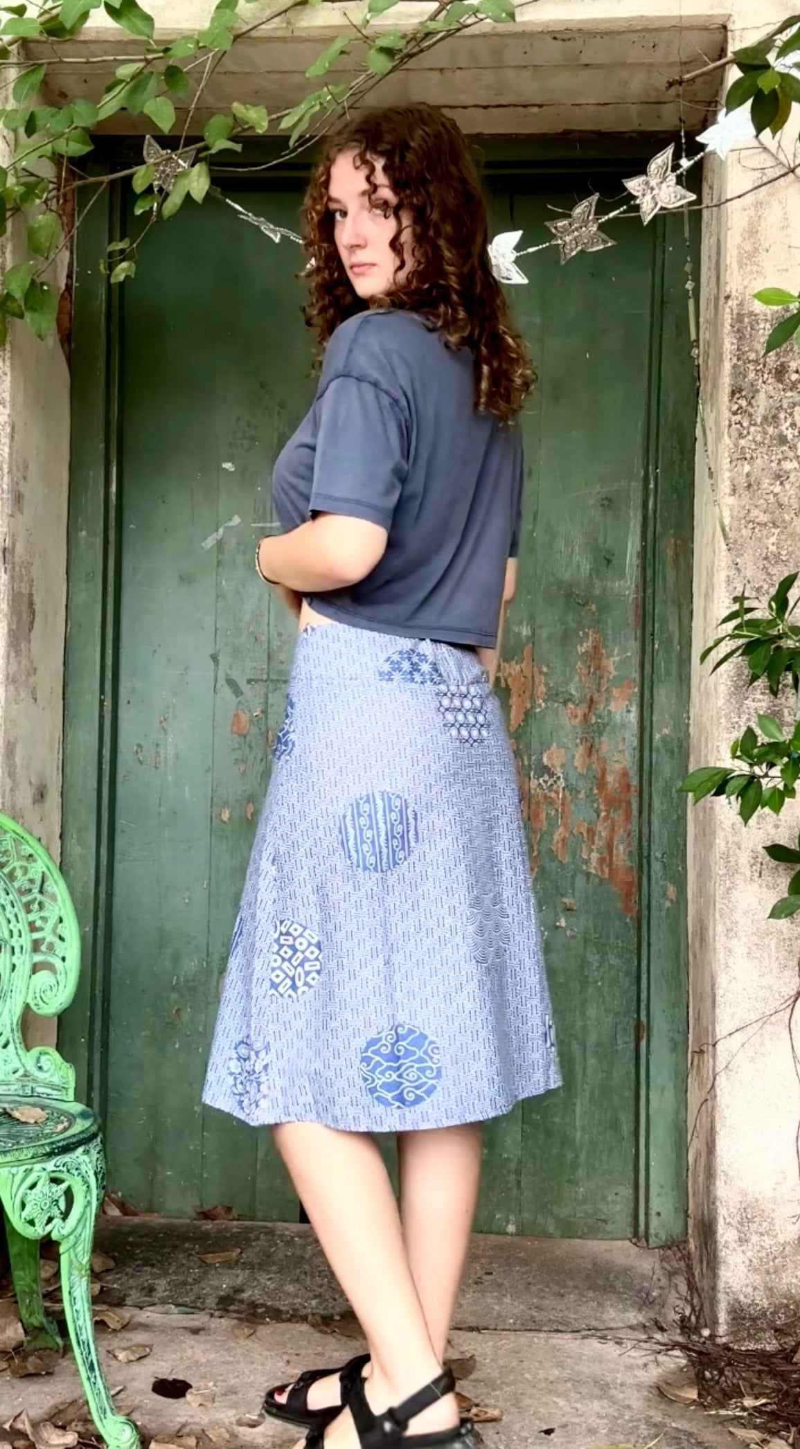 Angelic A-Line Skirt: below Knee length Pre-order in 5 prints