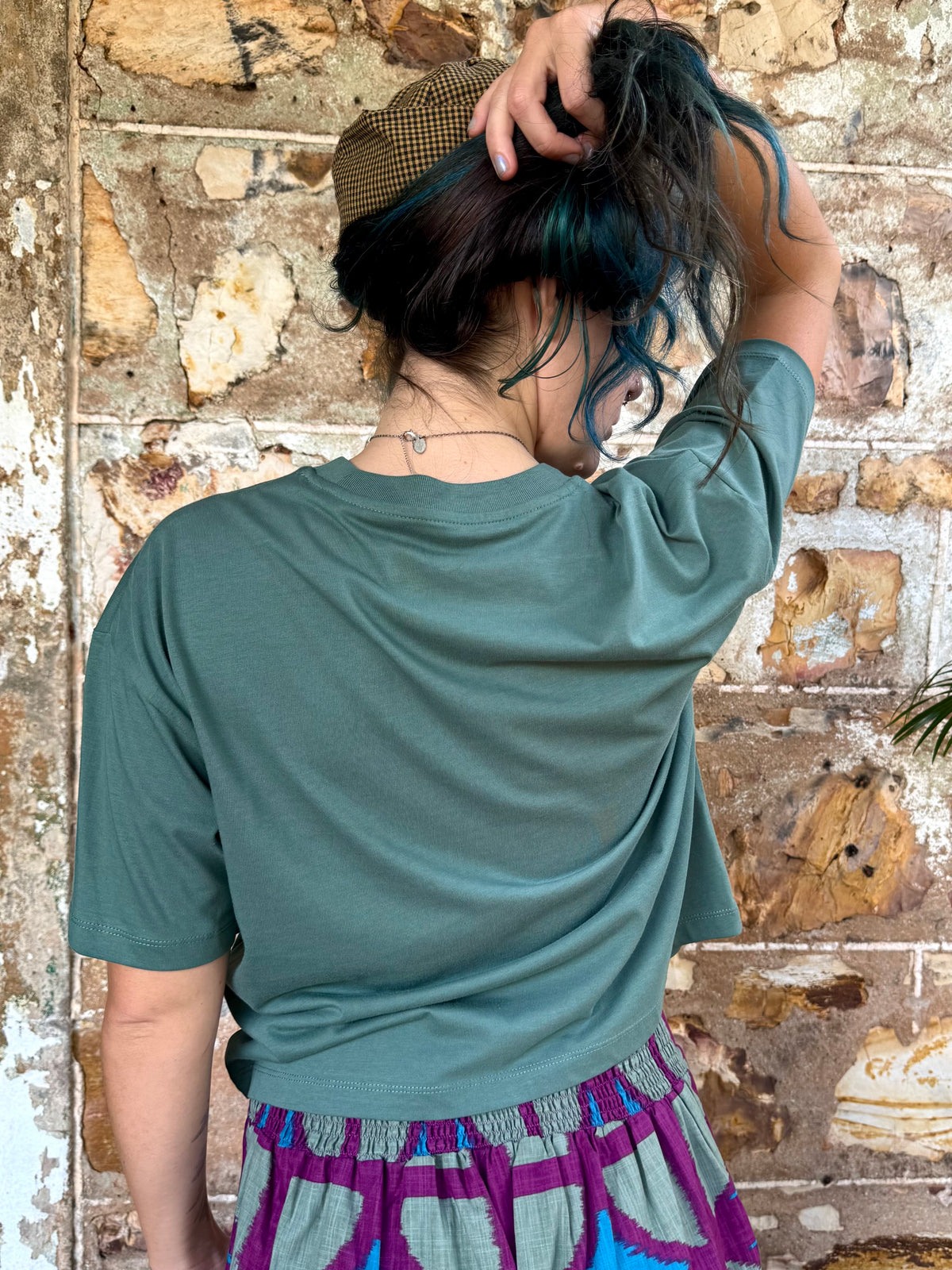 GP (Boy Logo)  Crop Tee in Green
