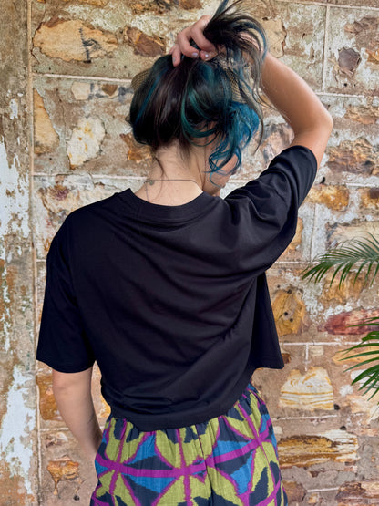GP (Boy Logo)  Crop Tee in Black