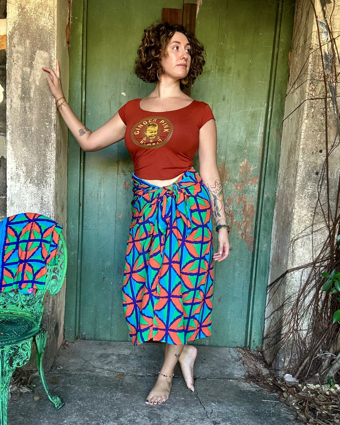 Breezeblock Sarong in Jungle Juice