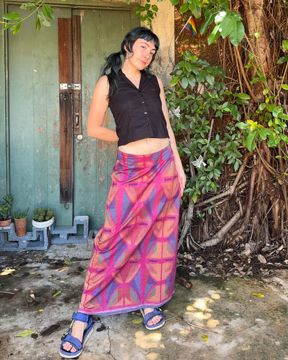 Ikat Maxi A-line Skirt