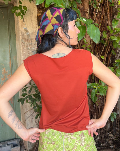 Yoga Logo tee in Burnt Orange