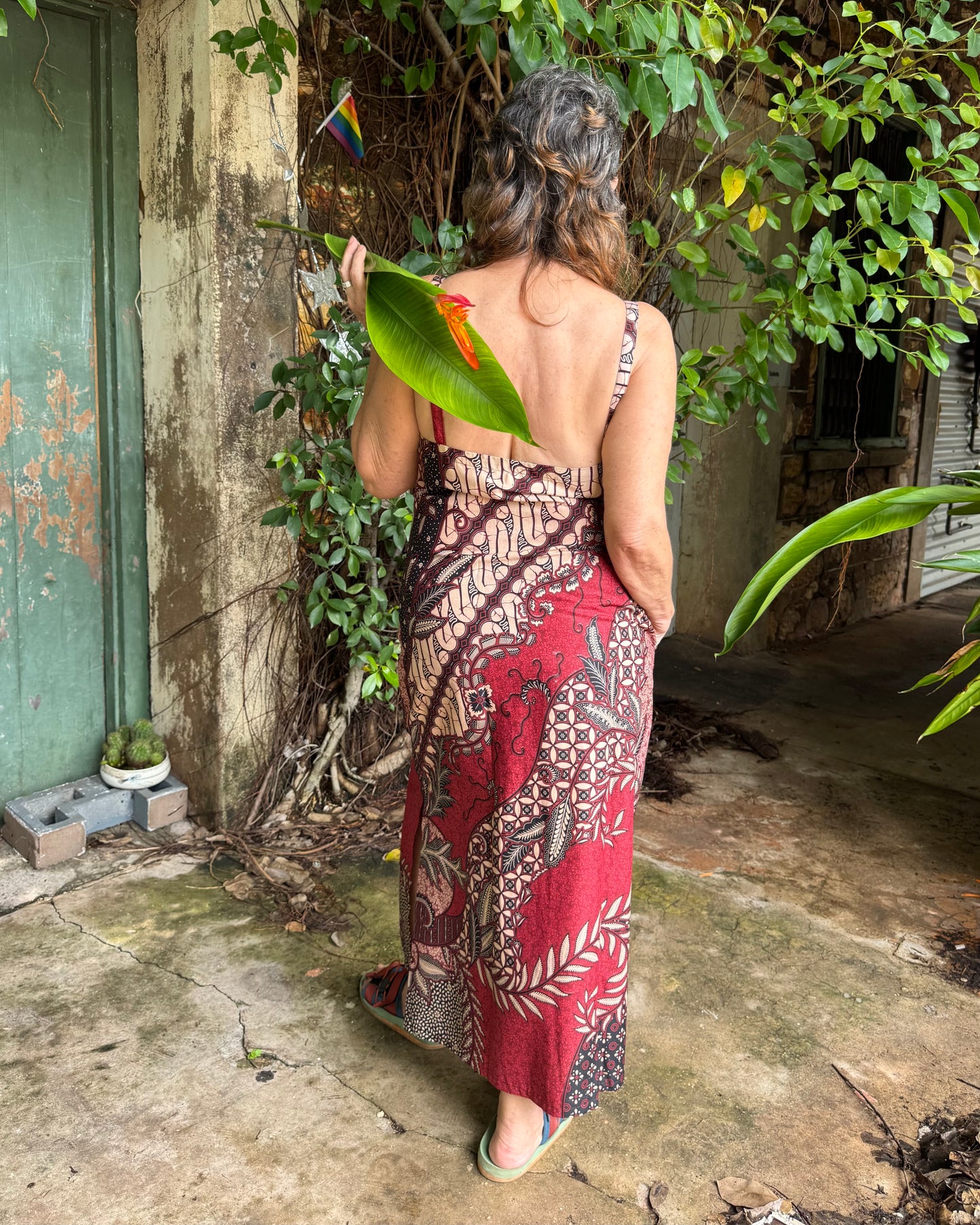 Hi-Lo dress in Red Swirl or Blue Swirl